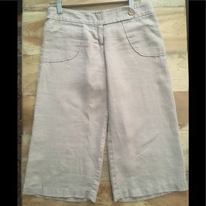 Lucy Love Beach Linen Crop Pants